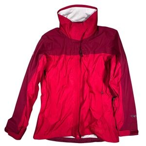 Marmot Women's Lightweight Windbreaker Rain Jacket S Red Hiking Packable Vented